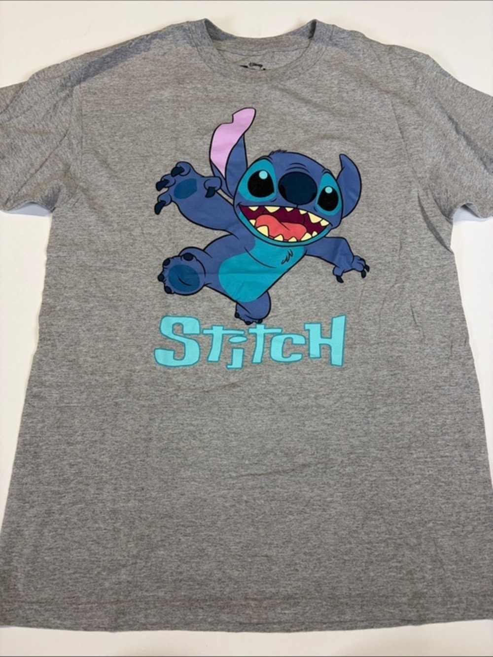 Disney Stitch Short Sleeve Gray Unisex T-shirt  Size M